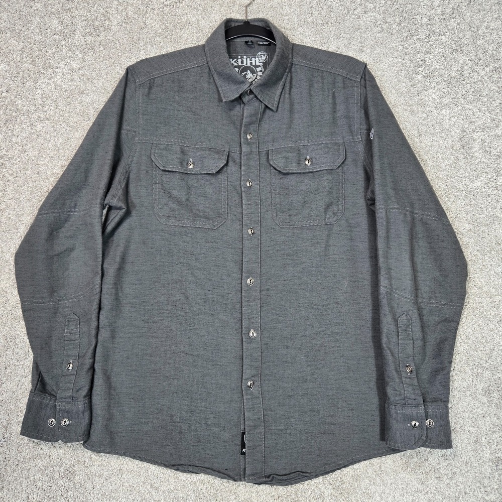 Kuhl Shiftr Shirt Mens Small Button Up 5 Panel Sleeve Outdoor Linen blend